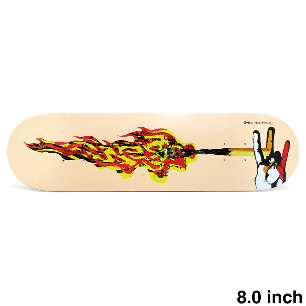 EVISEN DECK エビセン デッキ TEAM WYE FIRE 8.0 スケートボード スケボー