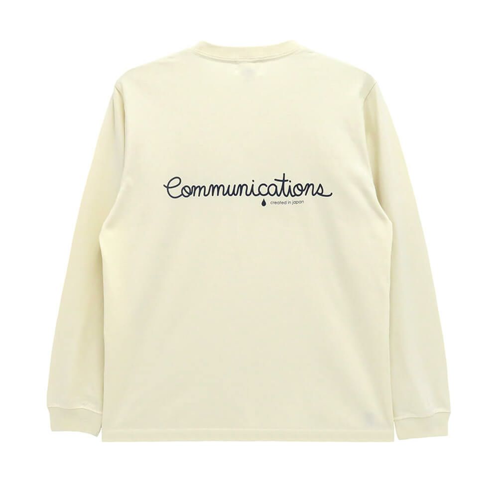 COLOR COMMUNICATIONS LONG SLEEVE カラーコミュニケーションズ ロングスリーブTシャツ HANDWRITE 2 VINTAGE NATURAL スケートボード スケボー 1