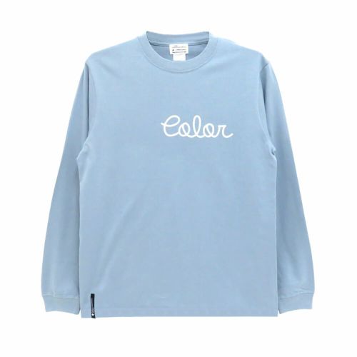 COLOR COMMUNICATIONS LONG SLEEVE カラーコミュニケーションズ ロングスリーブTシャツ HANDWRITE 2 ACID BLUE スケートボード スケボー 