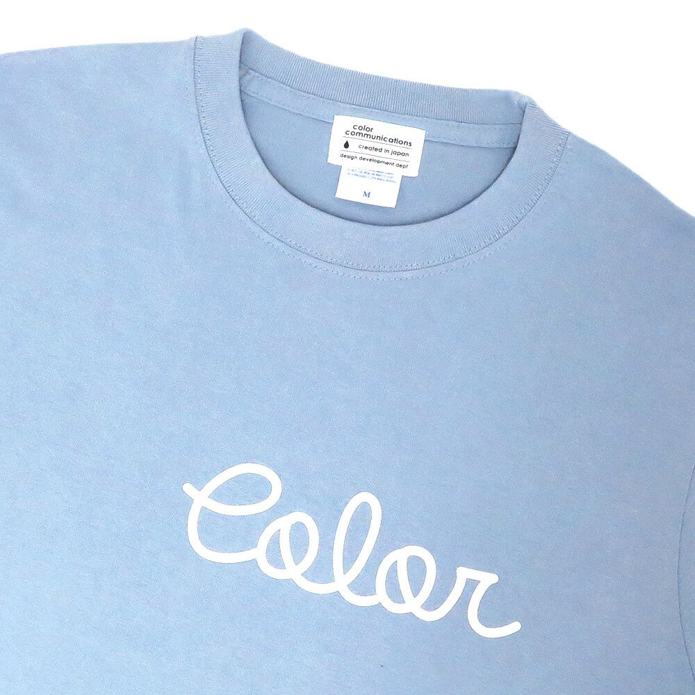 COLOR COMMUNICATIONS LONG SLEEVE カラーコミュニケーションズ ロングスリーブTシャツ HANDWRITE 2 ACID BLUE スケートボード スケボー 2
