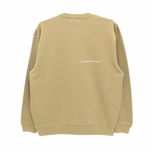 COLOR COMMUNICATIONS CREW SWEAT カラーコミュニケーションズ トレーナー WAWA OWL EMB LETTER SAND KHAKI 刺繍ロゴ スケートボード スケボー 1