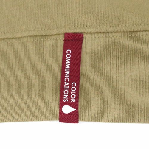 COLOR COMMUNICATIONS CREW SWEAT カラーコミュニケーションズ トレーナー WAWA OWL EMB LETTER SAND KHAKI 刺繍ロゴ スケートボード スケボー 5