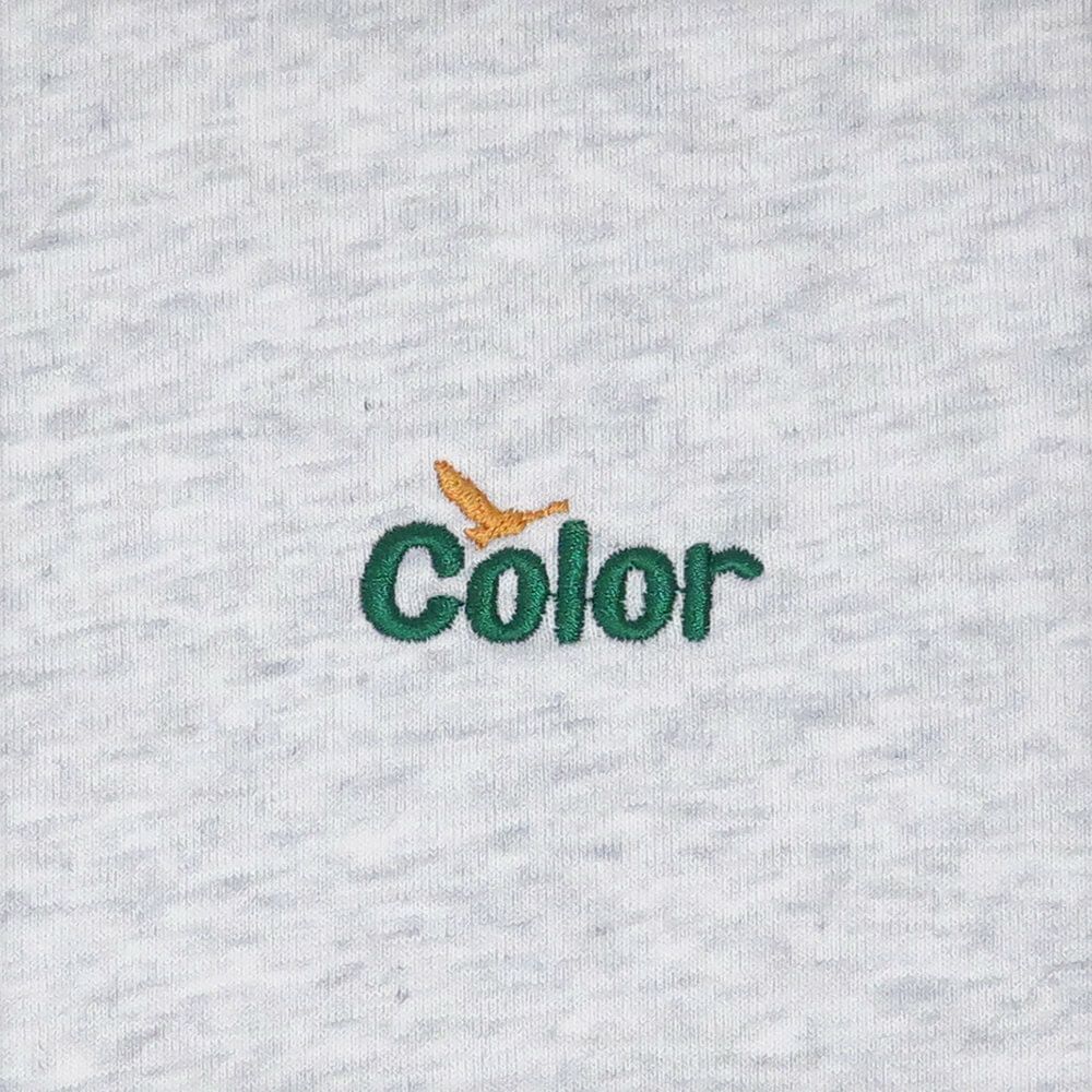 COLOR COMMUNICATIONS CREW SWEAT カラーコミュニケーションズ トレーナー WAWA OWL EMB LETTER ASH 刺繍ロゴ スケートボード スケボー 3