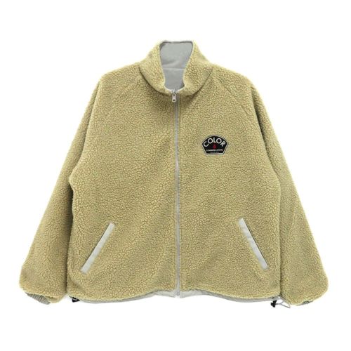 COLOR COMMUNICATIONS JACKET カラーコミュニケーションズ ジャケット DRIP EMB NYLON BOA REVERSIBLE GREY/BEIGE スケートボード スケボー 7