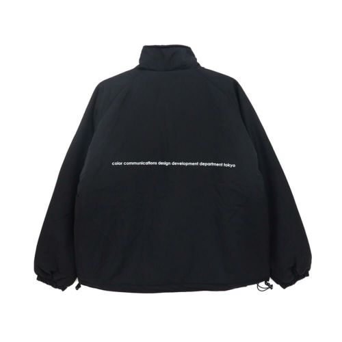 COLOR COMMUNICATIONS JACKET カラーコミュニケーションズ ジャケット DRIP EMB NYLON BOA REVERSIBLE BLACK/BLACK スケートボード スケボー 1