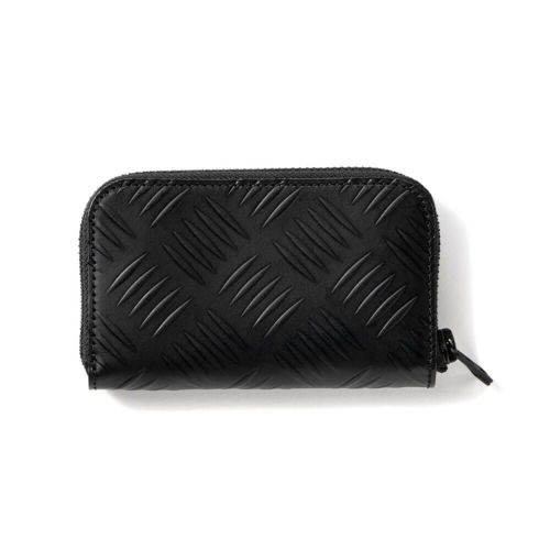 TIGHTBOOTH（TBPR）WALLET タイトブース サイフ CHECKER PLATE LEATHER ZIP WALLET BLACK スケートボード スケボー 1