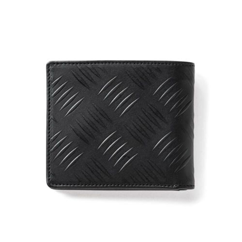 TIGHTBOOTH（TBPR）WALLET タイトブース サイフ CHECKER PLATE LEATHER BIFOLD WALLET BLACK スケートボード スケボー 1