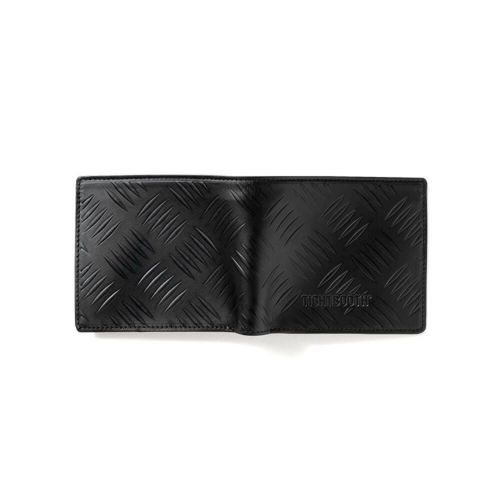 TIGHTBOOTH（TBPR）WALLET タイトブース サイフ CHECKER PLATE LEATHER BIFOLD WALLET BLACK スケートボード スケボー 2