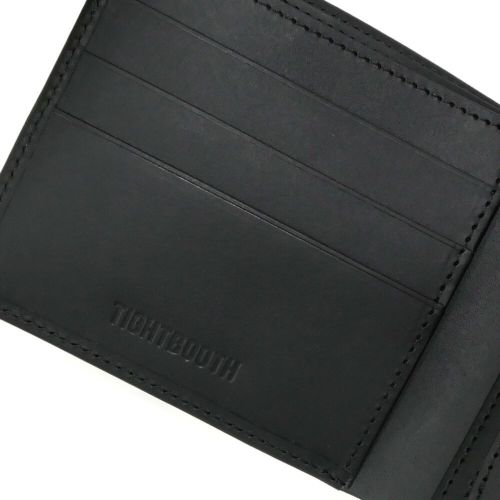 TIGHTBOOTH（TBPR）WALLET タイトブース サイフ CHECKER PLATE LEATHER BIFOLD WALLET BLACK スケートボード スケボー 5