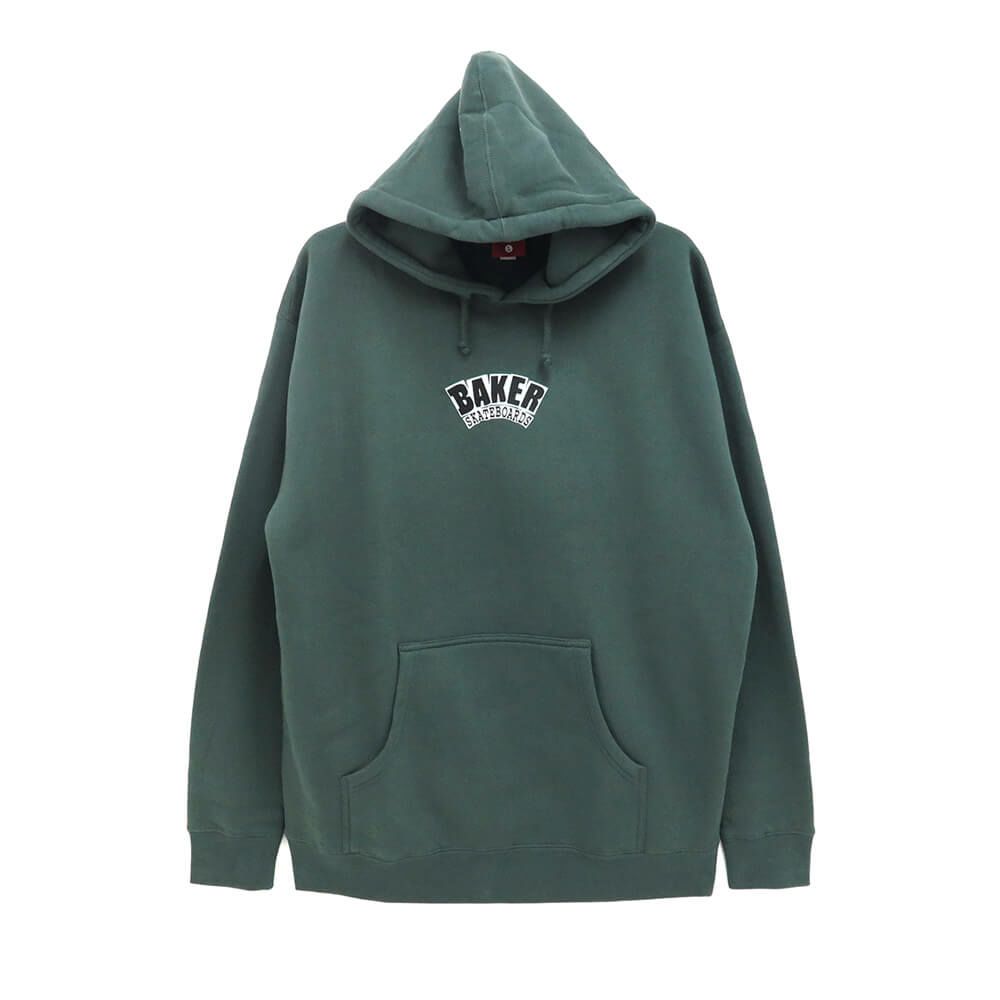 BAKER HOOD ベイカー パーカー ARCH LOGO ARMY GREEN スケートボード スケボー 