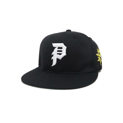 PRIMITIVE CAP プリミティブ キャップ BURNT SNAPBACK BLACK スケートボード スケボー 