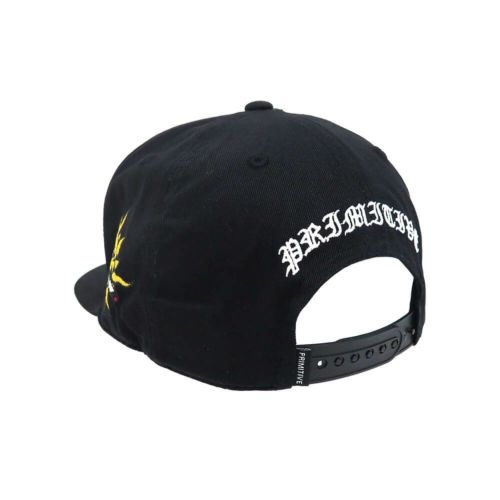 PRIMITIVE CAP プリミティブ キャップ BURNT SNAPBACK BLACK スケートボード スケボー 4