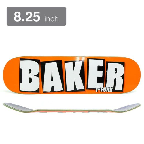 BAKER DECK ベイカー デッキ TRISTAN FUNKHOUSER（T-FUNK）BRAND NAME NEON ORANGE B2 8.25 スケートボード スケボー