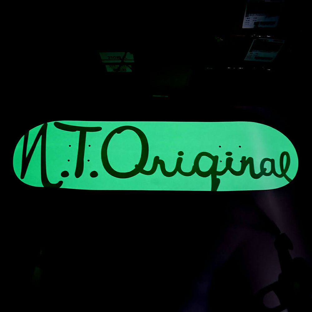 N.T.ORIGINAL DECK エヌティーオリジナル デッキ TEAM LOGO GLOW IN THE DARK 7.75 スケートボード スケボー 02