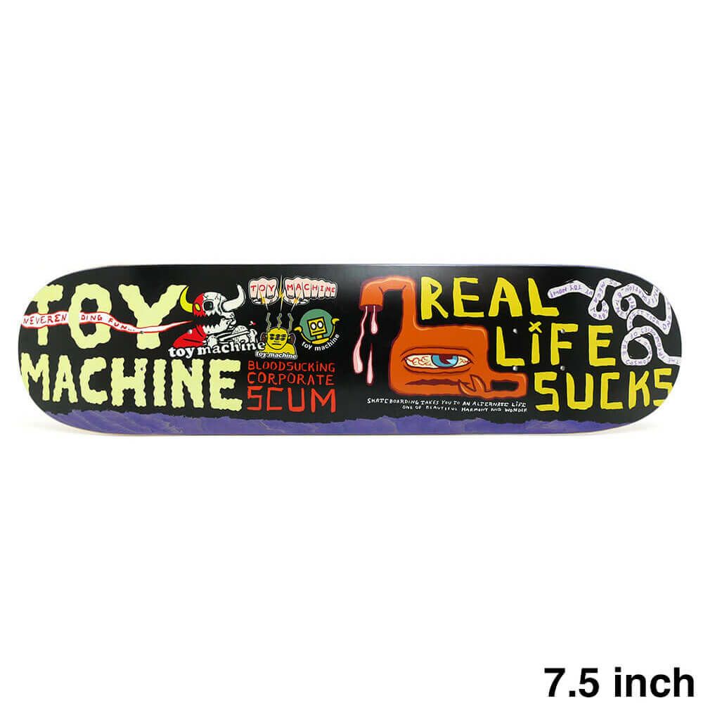 TOY MACHINE DECK トイマシーン デッキ TEAM NEVER ENDING PURPLE STAIN 7.5 スケートボード スケボー