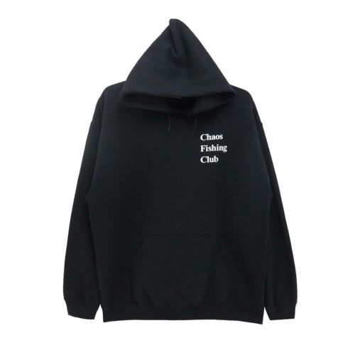 CHAOS FISHING CLUB HOOD カオスフィッシングクラブ パーカー ONNA HOODIE BLACK スケートボード スケボー 1