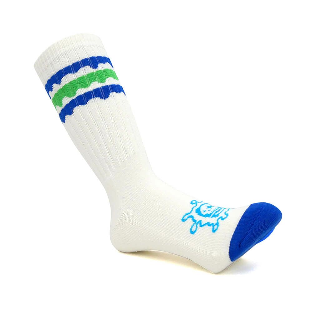 MAGICAL MOSH MISFITS SOCKS マジカルモッシュミスフィッツ ソックス 靴下 マモミ WHITE/BLUE スケートボード スケボー 