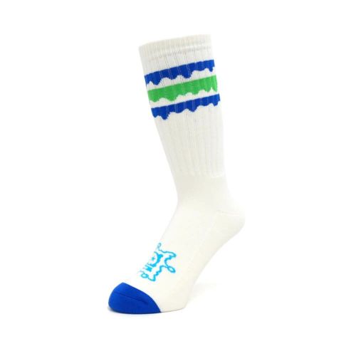 MAGICAL MOSH MISFITS SOCKS マジカルモッシュミスフィッツ ソックス 靴下 マモミ WHITE/BLUE スケートボード スケボー 1