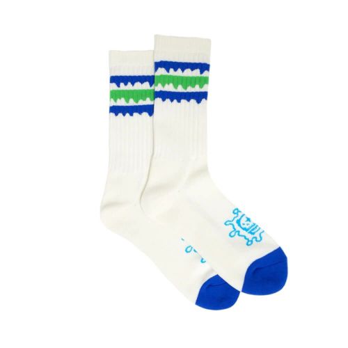 MAGICAL MOSH MISFITS SOCKS マジカルモッシュミスフィッツ ソックス 靴下 マモミ WHITE/BLUE スケートボード スケボー 3
