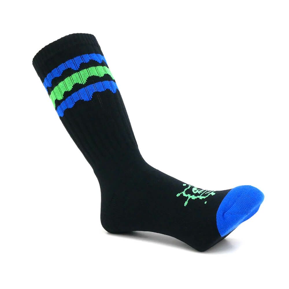 MAGICAL MOSH MISFITS SOCKS マジカルモッシュミスフィッツ ソックス 靴下 マモミ BLACK/BLUE スケートボード スケボー 