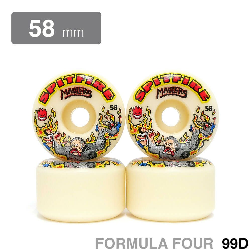 SPITFIRE WHEEL スピットファイヤー ウィール FORMULA FOUR (F4) CONICAL FULL 99D MAULERS 58mm スケートボード スケボー