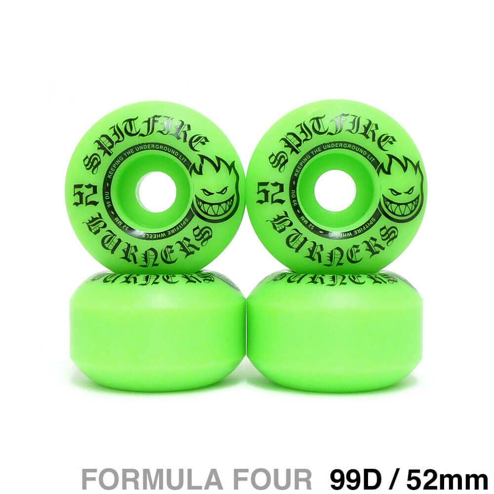 SPITFIRE WHEEL スピットファイヤー ウィール BURNERS 緑 52mm スケートボード スケボー