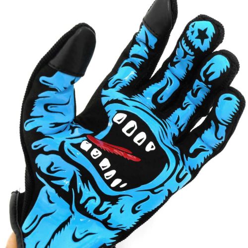 MAGICAL MOSH MISFITS GLOVE マジカルモッシュミスフィッツ グローブ 手袋 SANTACRUZ x MxMxM どろどろSCREAMING HAND GLOVE BLACK/BLUE（REAL） スケートボード スケボー 4