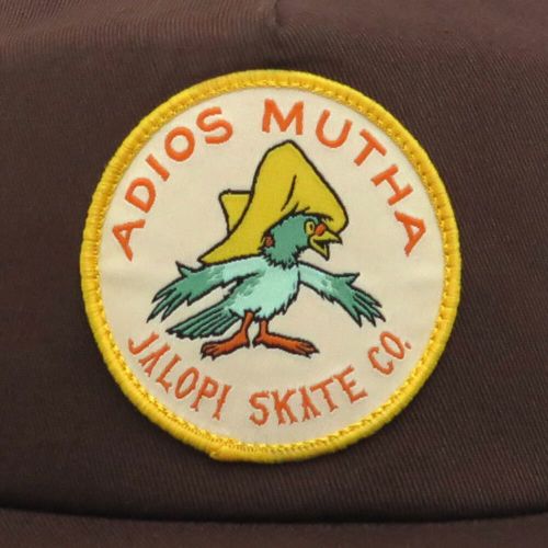 ANTIHERO CAP アンチヒーロー キャップ ADIOS MUTHA 5P SNAPBACK BROWN スケートボード スケボー 4