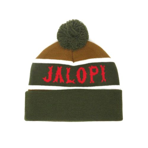 ANTIHERO KNITCAP アンチヒーロー ニットキャップ ZAMBONY POM BEANIE OLIVE/GOLD スケートボード スケボー 