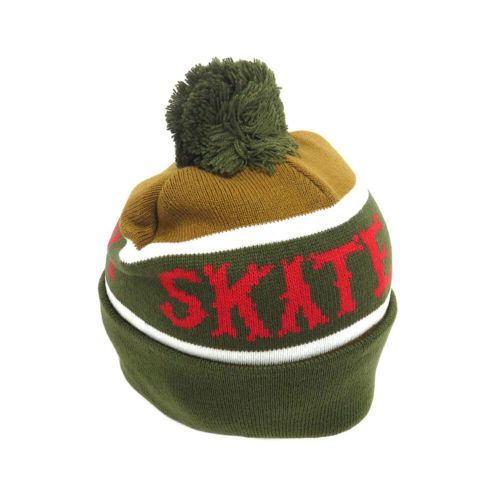 ANTIHERO KNITCAP アンチヒーロー ニットキャップ ZAMBONY POM BEANIE OLIVE/GOLD スケートボード スケボー 3