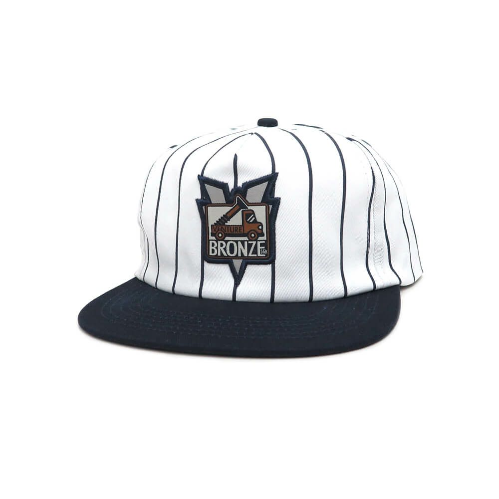 VENTURE CAP ベンチャー キャップ BRONZE 56K x VENTURE PICK UP 5P SNAPBACK WHITE/NAVY スケートボード スケボー 