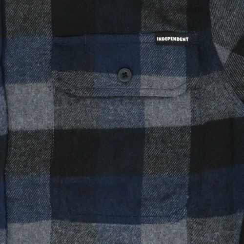  INDEPENDENT LONG SLEEVE インディペンデント 長袖シャツ BELMONT FLANNEL SHIRTS NAVY スケートボード スケボー 2