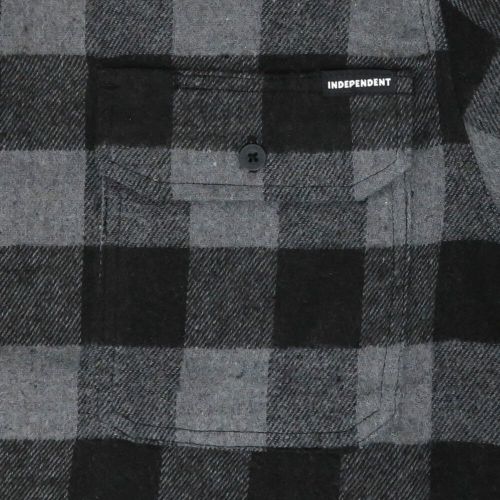  INDEPENDENT LONG SLEEVE インディペンデント 長袖シャツ BELMONT FLANNEL SHIRTS GREY スケートボード スケボー 2