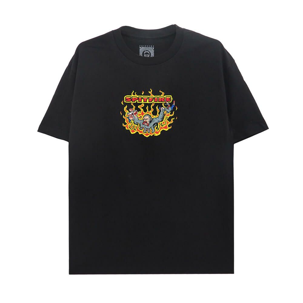 SPITFIRE T-SHIRT スピットファイヤー Tシャツ MAULERS BLACK スケートボード スケボー 