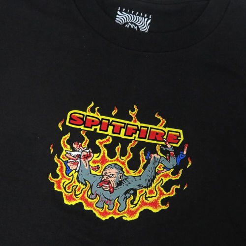 SPITFIRE T-SHIRT スピットファイヤー Tシャツ MAULERS BLACK スケートボード スケボー 1