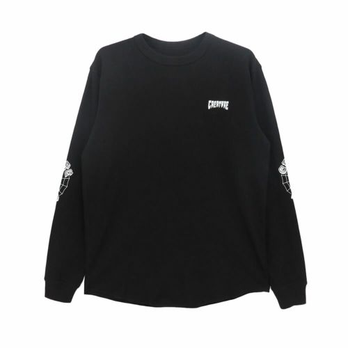  CREATURE LONG SLEEVE クリーチャー ロングスリーブTシャツ WEB THERMAL BLACK スケートボード スケボー 