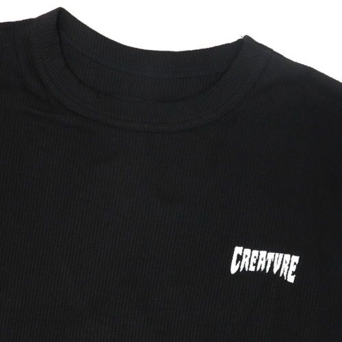  CREATURE LONG SLEEVE クリーチャー ロングスリーブTシャツ WEB THERMAL BLACK スケートボード スケボー 1