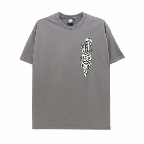 SANTA CRUZ T-SHIRT サンタクルーズ Tシャツ DRESSEN ROSE DAGGER OPUS CHARCOAL スケートボード スケボー 1