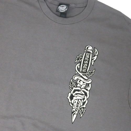 SANTA CRUZ T-SHIRT サンタクルーズ Tシャツ DRESSEN ROSE DAGGER OPUS CHARCOAL スケートボード スケボー 2