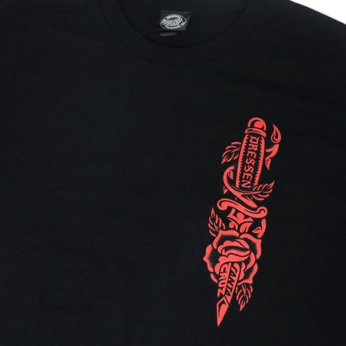 SANTA CRUZ T-SHIRT サンタクルーズ Tシャツ DRESSEN ROSE DAGGER OPUS BLACK スケートボード スケボー 2