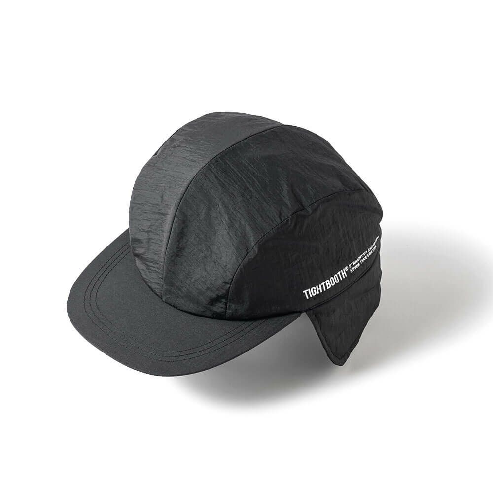 TIGHTBOOTH（TBPR）CAP タイトブース キャップ EAR FLAP CAMP BLACK スケートボード スケボー