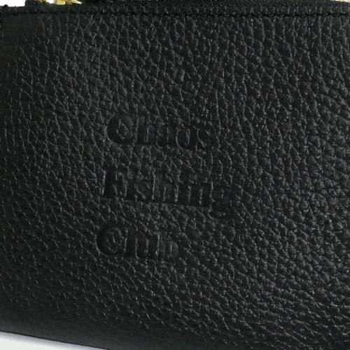 CHAOS FISHING CLUB WALLET カオスフィッシングクラブ サイフ LOGO LEATHER WALLET BLACK スケートボード スケボー 4