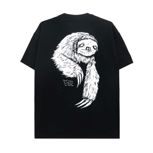 WELCOME T-SHIRT ウェルカム Tシャツ SLOTH BLACK スケートボード スケボー 