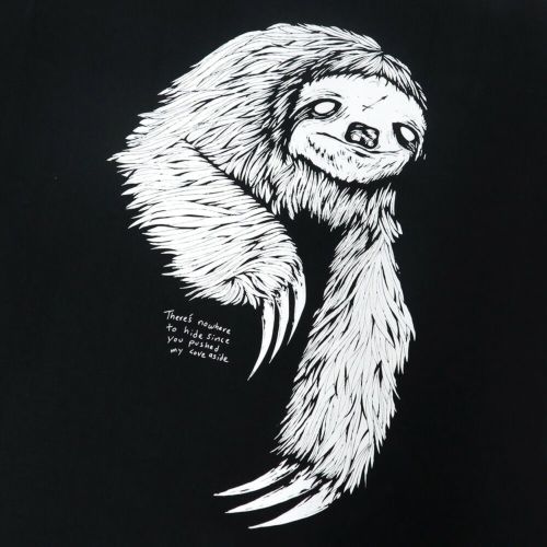 WELCOME T-SHIRT ウェルカム Tシャツ SLOTH BLACK スケートボード スケボー 3