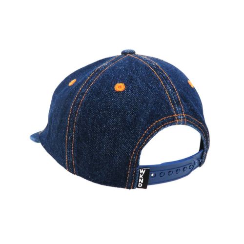  WKND CAP ウィークエンド キャップ FISHBONE 6 PANEL SNAPBACK BLUE DENIM スケートボード スケボー 2