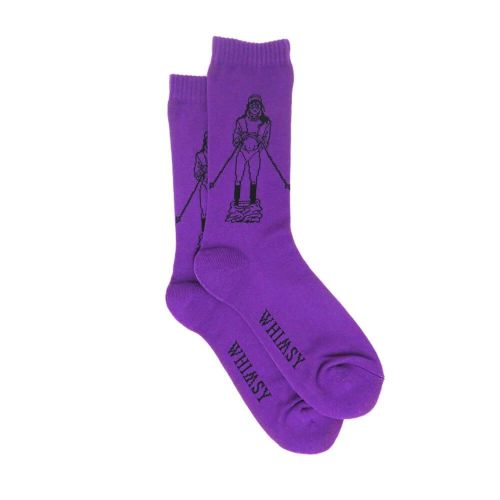 WHIMSY SOCKS ウィムジー ソックス 靴下 TAKE ME SKI PURPLE スケートボード スケボー 3