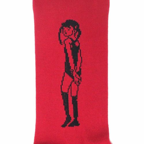 WHIMSY SOCKS ウィムジー ソックス 靴下 ABIRU-CHAN RED スケートボード スケボー 4