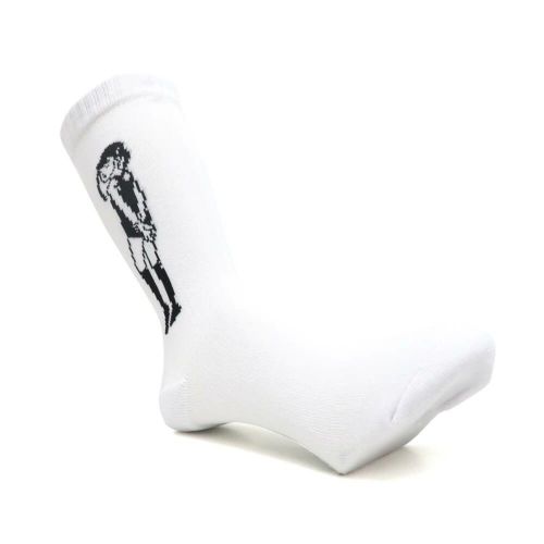  WHIMSY SOCKS ウィムジー ソックス 靴下 ABIRU-CHAN WHITE スケートボード スケボー 