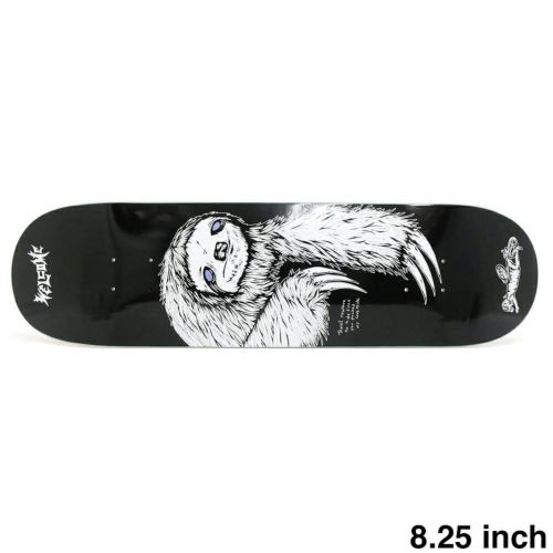 WELCOME DECK ウェルカム デッキ TEAM SLOTH BLACK/WHITE 8.25 スケートボード スケボー