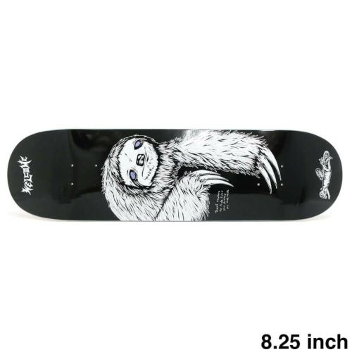 WELCOME DECK ウェルカム デッキ TEAM SLOTH BLACK/WHITE 8.25 スケートボード スケボー